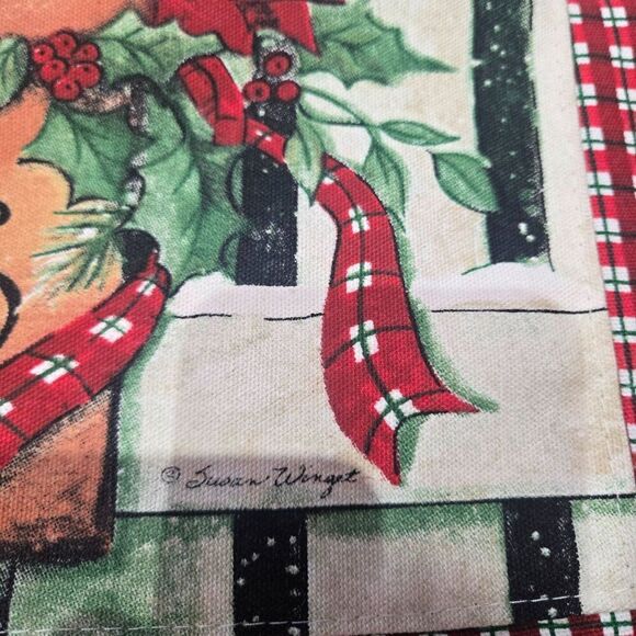 Merry Christmas Full Apron Festive Cardinal Holly Design Susan Winget - Picture 5 of 5